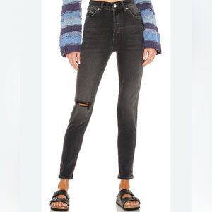 We the Free Revolve  Zuri Mom washed out black distressed jeans size 31